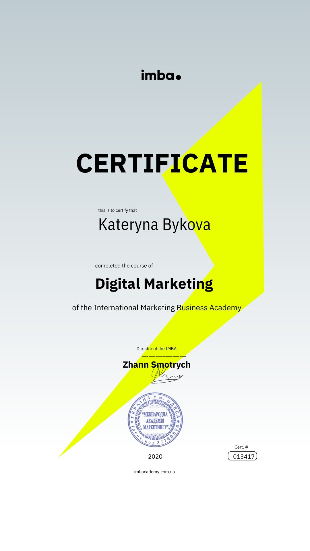 Digital Marketing, IMBA